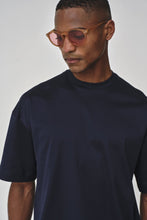 Interlock Supima Oversized T-shirt | Navy