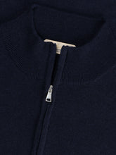 Extrafine Merino Zipper Vest Navy
