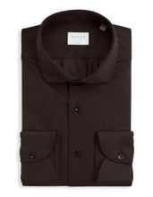Brown Twill Solid colour Shirt Collar small cutaway for Male - Xacus
