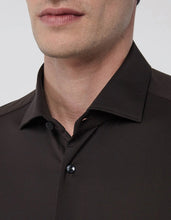Brown Twill Solid colour Shirt Collar small cutaway for Male - Xacus