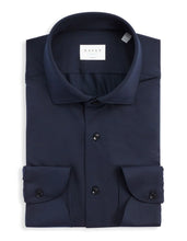 Navy Blue Oxford Solid colour Shirt Collar small cutaway for Male - Xacus